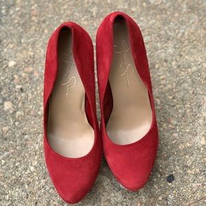 Jessica Simpson Red Suede Platform